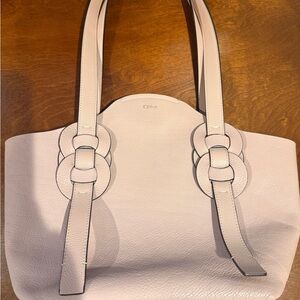 Chloe Light Pink Leather Shoulder Bag